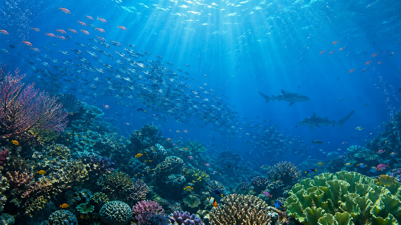 Atlantic Ocean site — deep blue ocean hero